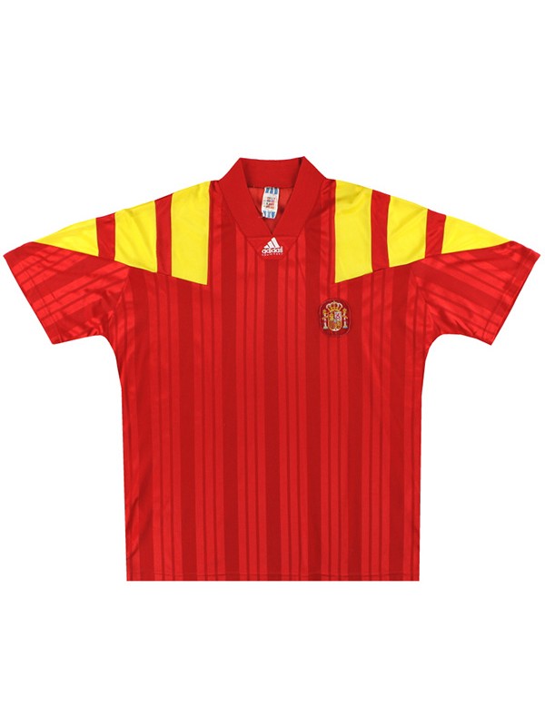 Spain maglia retrò casalinga prima maglia da calcio da uomo dell'uniforme da calcio 1988-1989